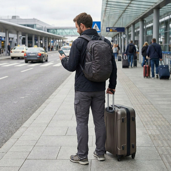 Ceļojumu mugursoma FHM Motion melna 25L 