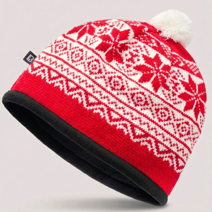 Снежная шапка красная