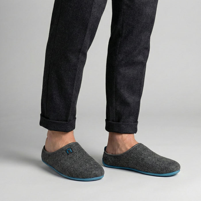 Mājas čības NANGA Unisex vilnas filcs ar neslīdošu gumijas zoli