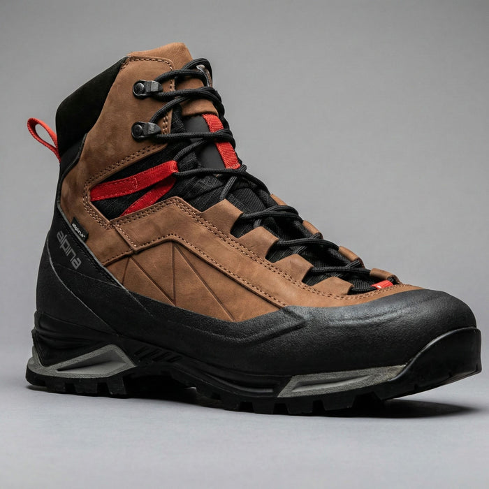 Mountaineering Boots Alpina Carabiner Classic Brown Nubuck