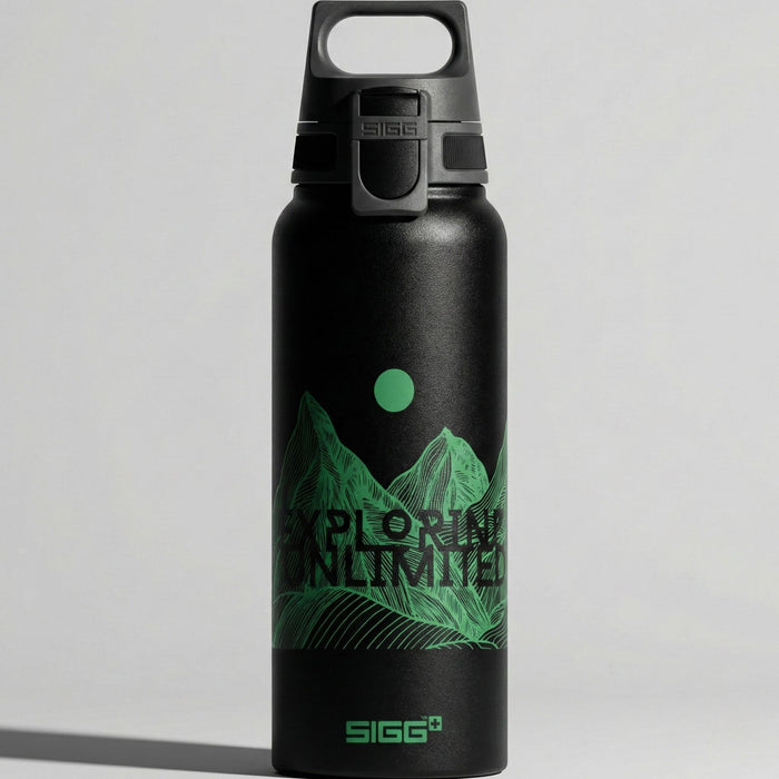 Water Bottle SIGG WMB Pathfinder Black aluminum