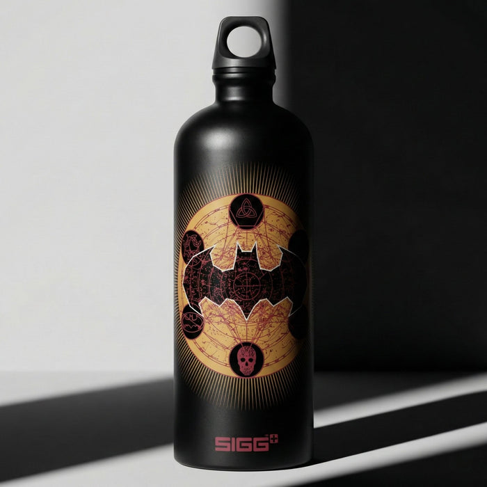 Бутылка для воды SIGG Batman Classic Gold чёрная из алюминия 1 л