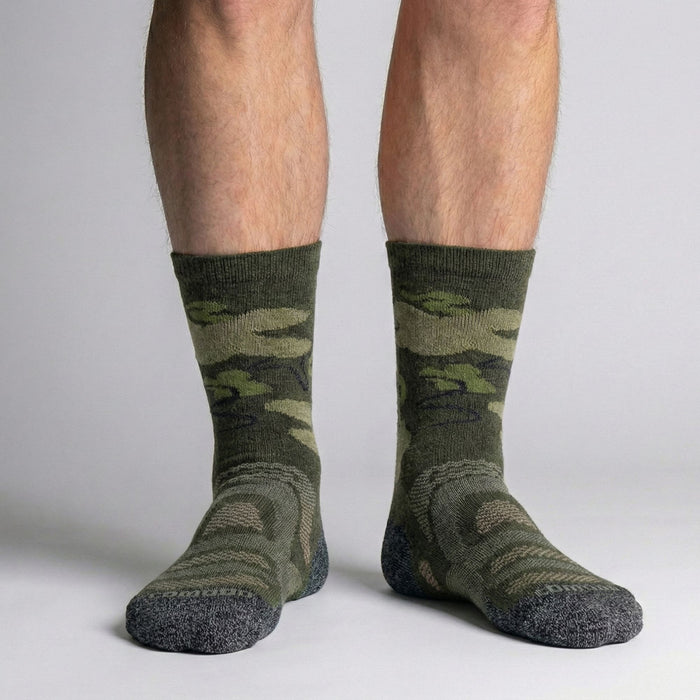 Pārgājienu zeķes Merino Vilnas haki krāsā