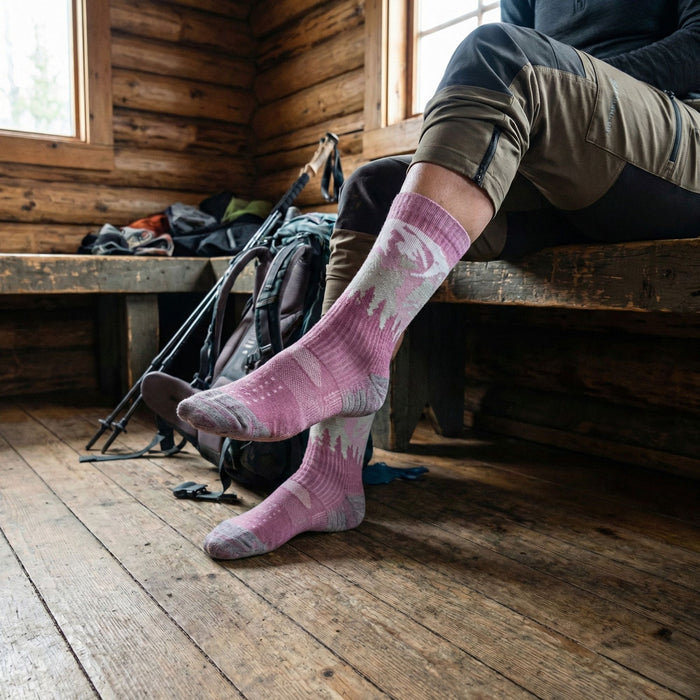 Pārgājienu Zeķes Comodo Performance Light Merino Vilna Rozā