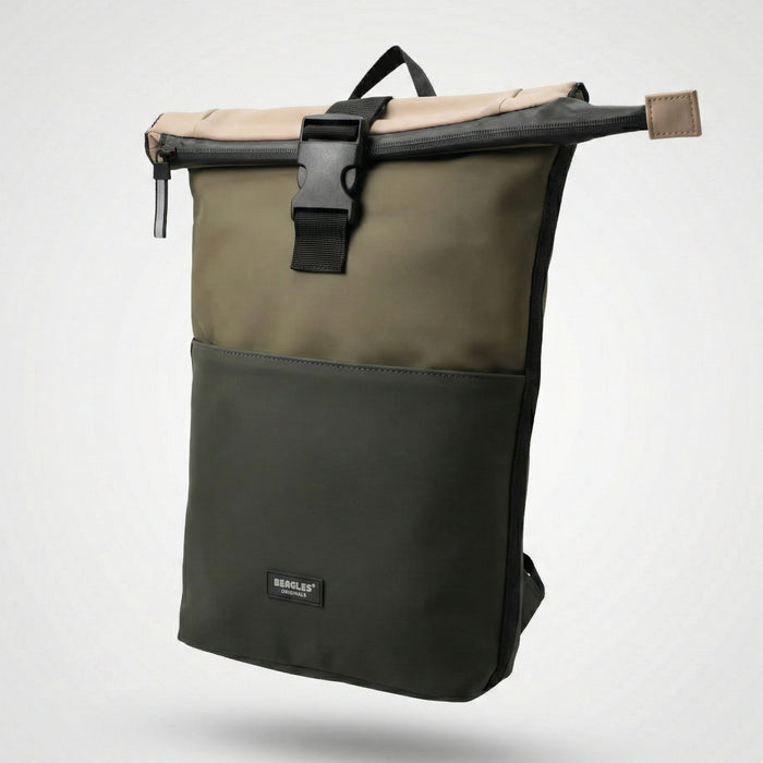 Ūdensizturīgs rolltop planšetdatora mugursoma olīvu (34x26 cm)