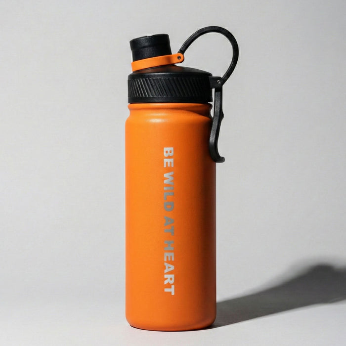 Termopudele Fjord Nansen Kaldi Steel nerūsējošais tērauds salmiņš  650 ml Oranža