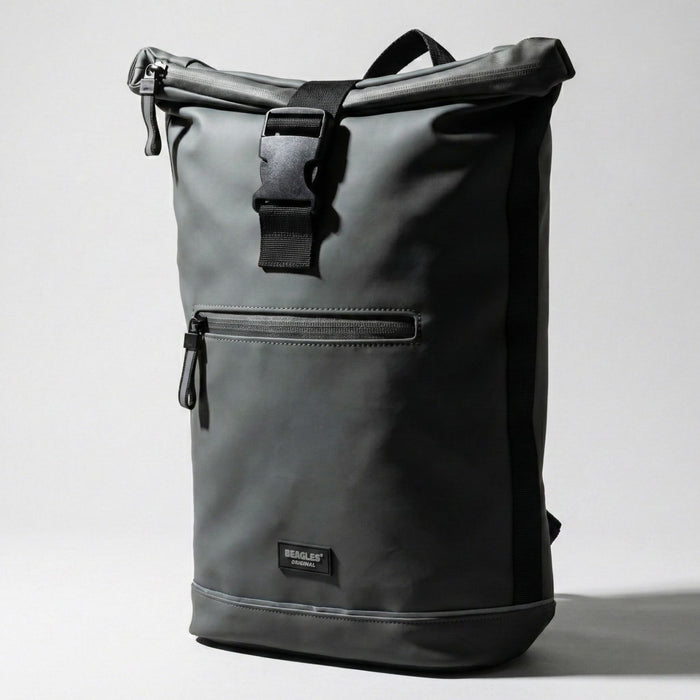 Beagles Gray roll-top backpack waterproof