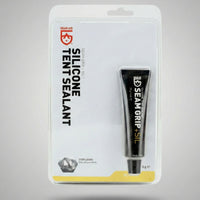 GearAid Seam Grip Sil Silicone Tent Sealant caurspīdīgs, izturīgs silikona balstīts līmes līdzeklis telšu šuvju remontam.