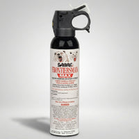 Sabre Frontiersman MAX spray can on a gray background