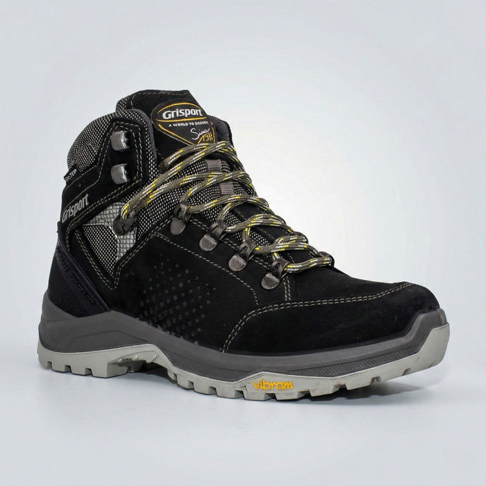 Hiking Boots Grisport 14409N43t Nubuck Vibram Sole Waterproof Black
