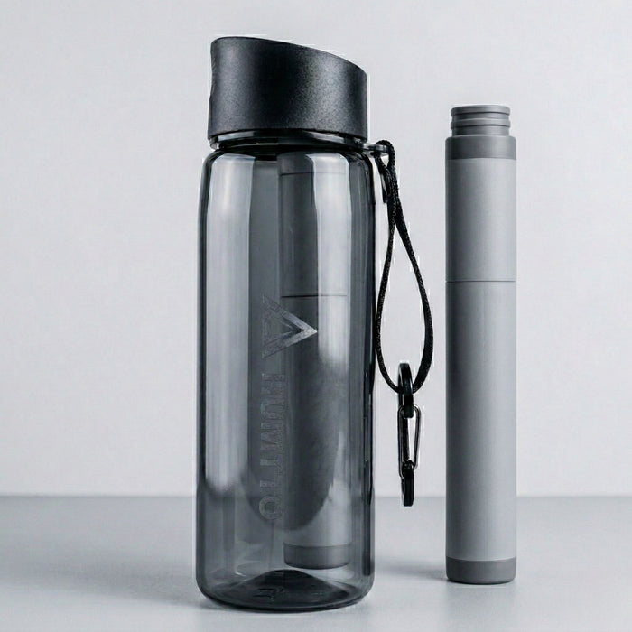 Бутылка с фильтром для воды 650 мл Серая