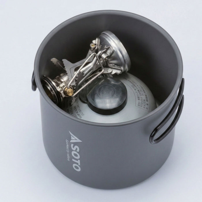 Tūrisma gāzes komplekts Soto New River Pot + Amicus deglis – 216 g