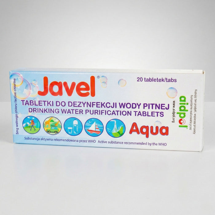Таблетки для очистки питьевой воды JAVEL AQUA - 20 шт.