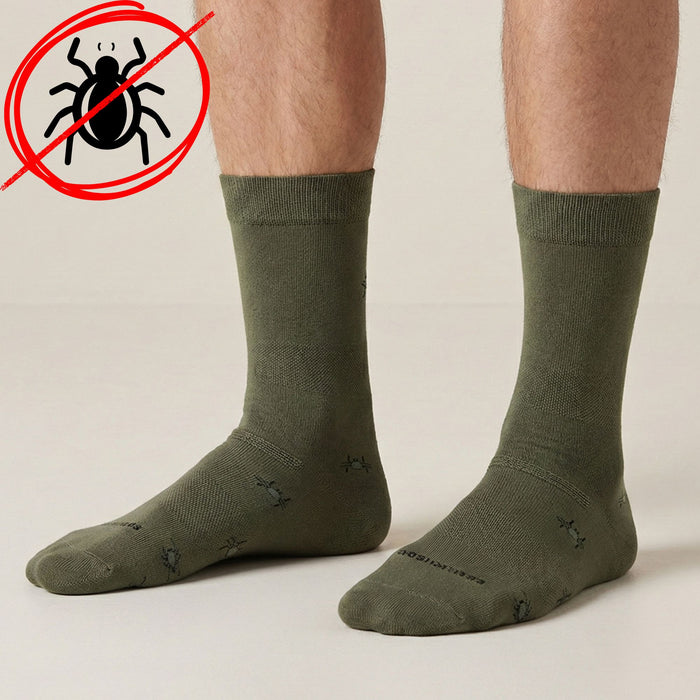 Pretērču zeķes REVLE ANTI MOSQUITO kokvilnas maisījums ar permetrīna aizsardzību olive