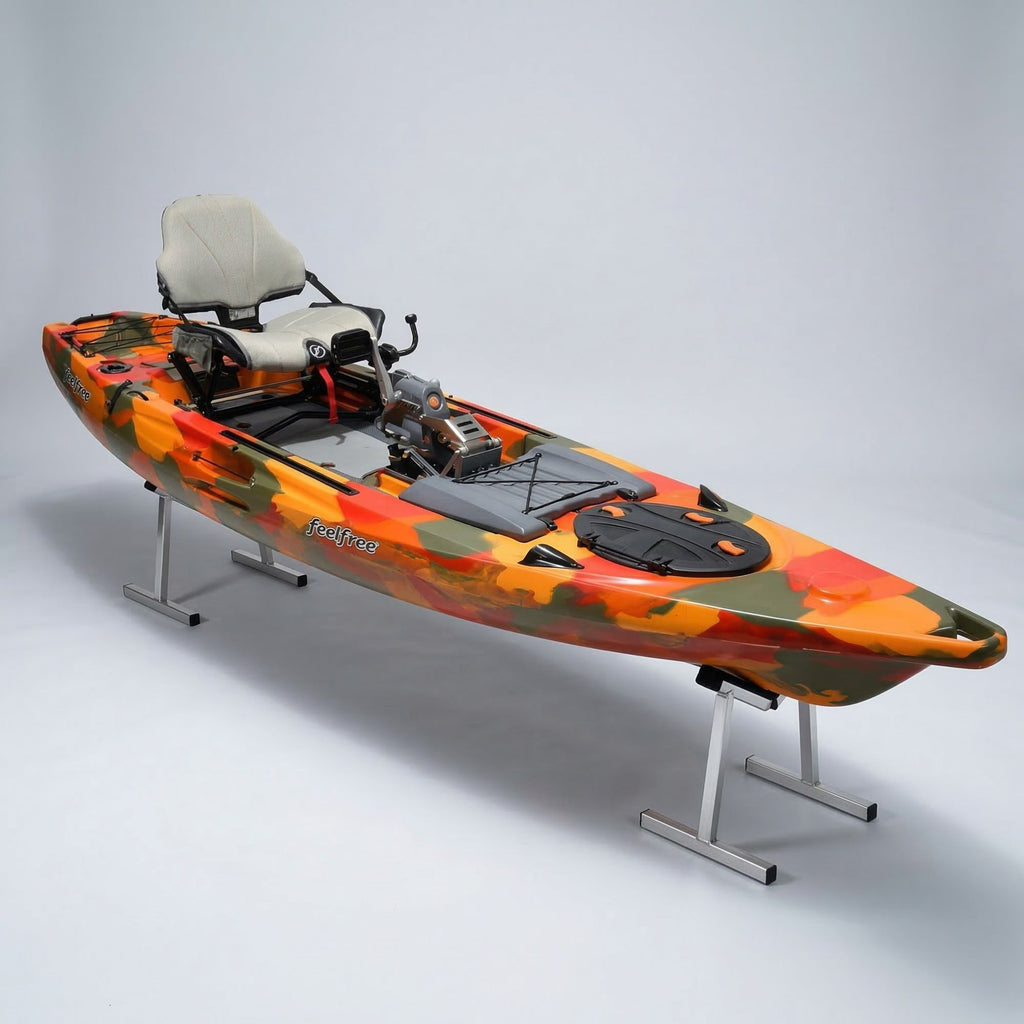 feelfree lure 13.5 overdrive v2 fishing kayak Pedal Ready (pedals not included) which sits directly behind En magasin seulement 412 Bait Company Yoda Okuma Kokanee Black Trolling Rods (Model):8'0