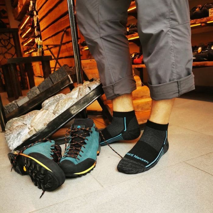 Socks for low hiking boots NIS SNEAKER KEVLAR black/wavy blue