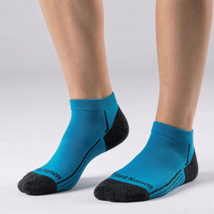 Zemas pārgājienu zeķes ar COOLMAX NIS SNEAKER KEVLAR zilas