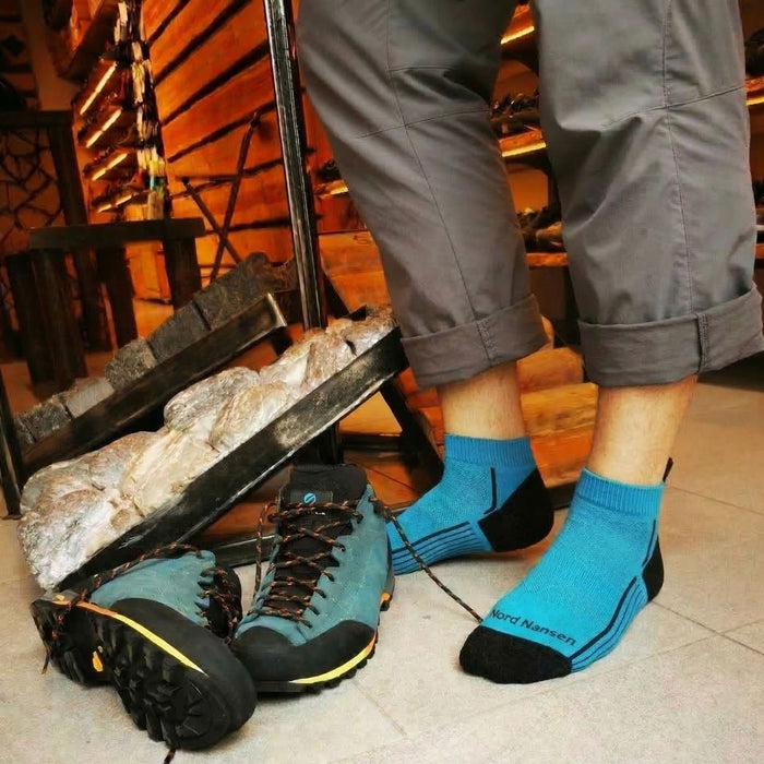 Zemas pārgājienu zeķes ar COOLMAX NIS SNEAKER KEVLAR zilas