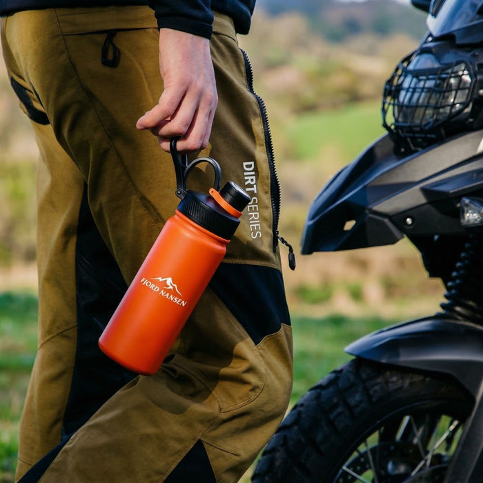 Thermal Bottle with Straw Fjord Nansen Kaldi Stainless Steel 650 ml orange