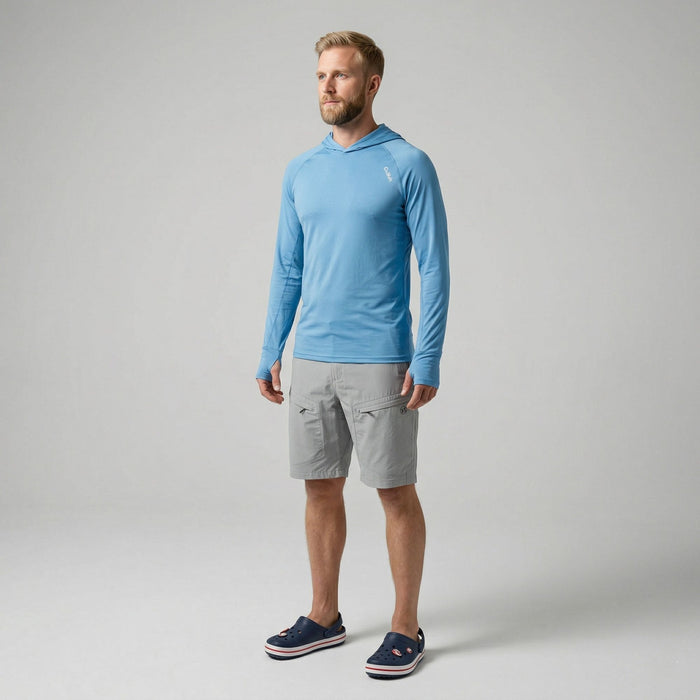 Hiking and Fishing Shorts FHM Flow UPF 50+ UV Protection Light Grey