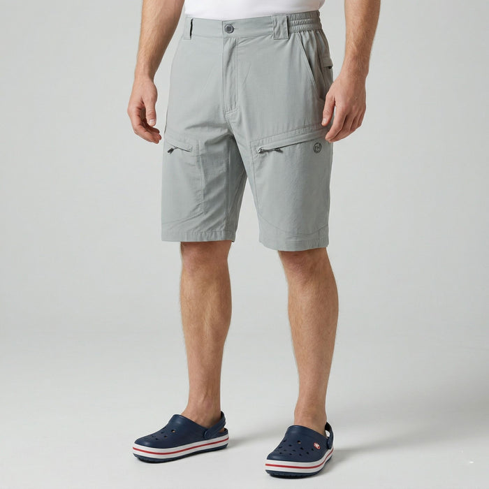 Hiking and Fishing Shorts FHM Flow UPF 50+ UV Protection Light Grey