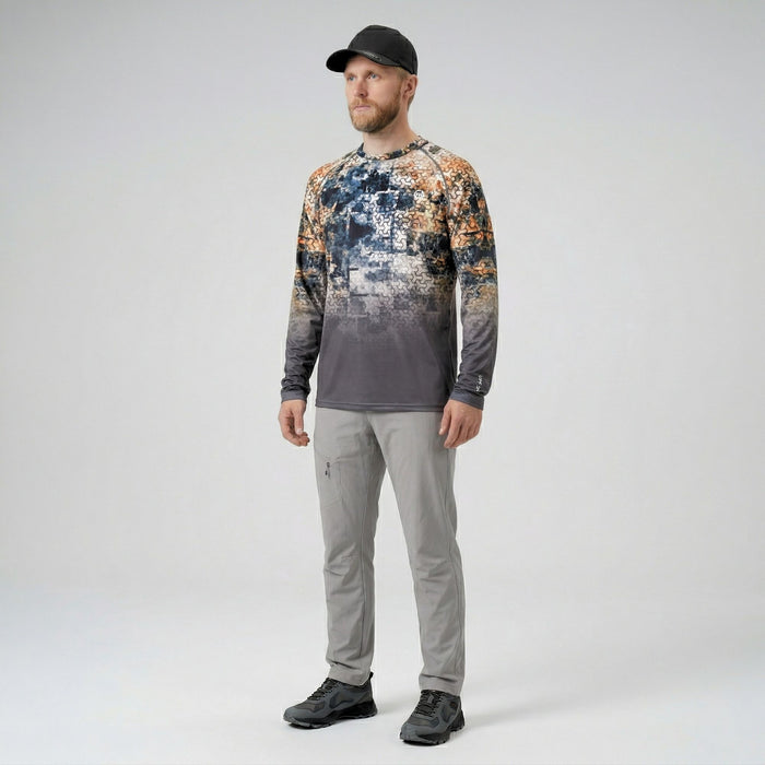 Тактическое джерси FHM Mark EVO V2 УФ-защита Orange/Grey Камуфляж