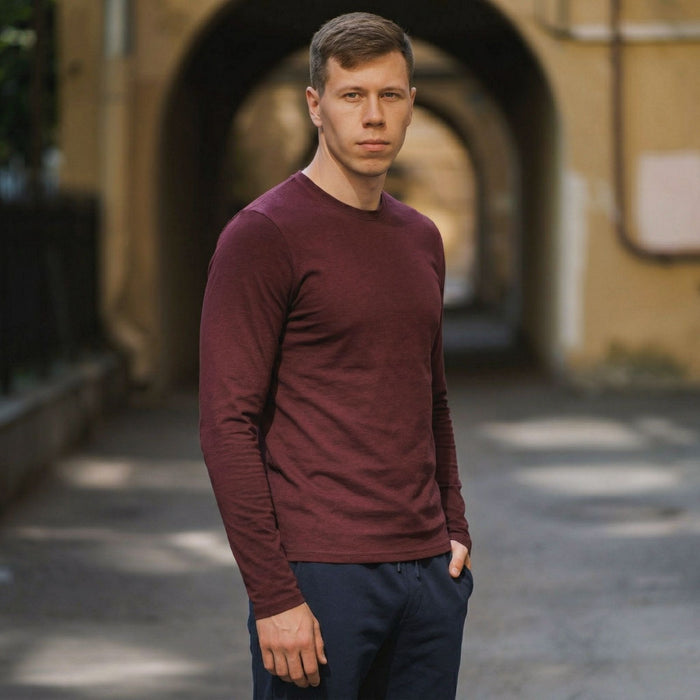 Лонгслив FHM Wave Terry Бордовый