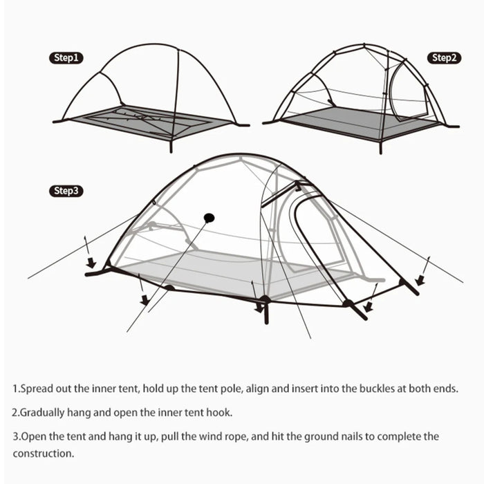Походная палатка Naturehike Cloud Up Pro 1 одноместная Синий 1.23 kg