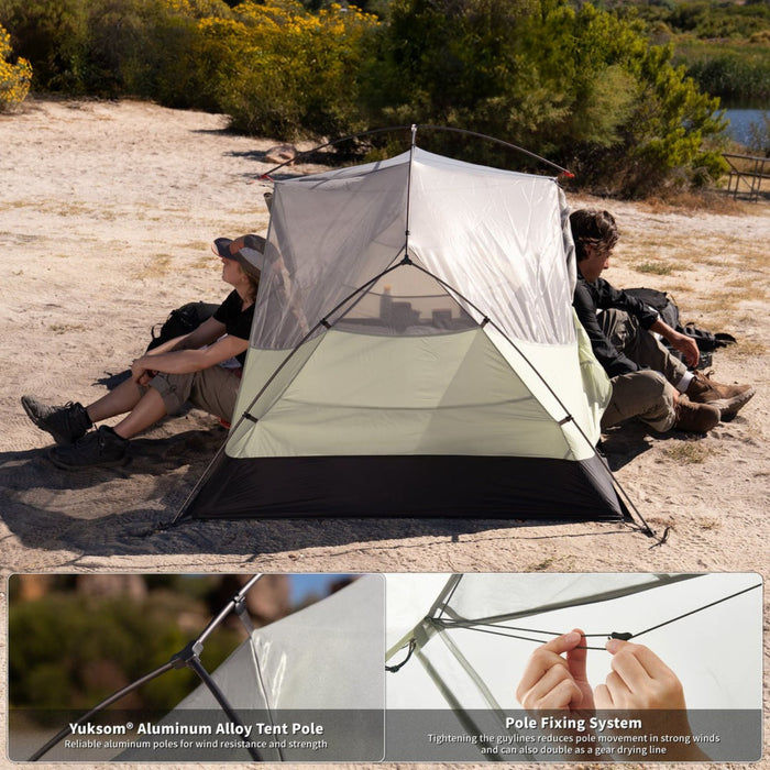 Ультралегкая палатка Naturehike Mongar Pro 20D двухместная 1.96 kg для высоких людей