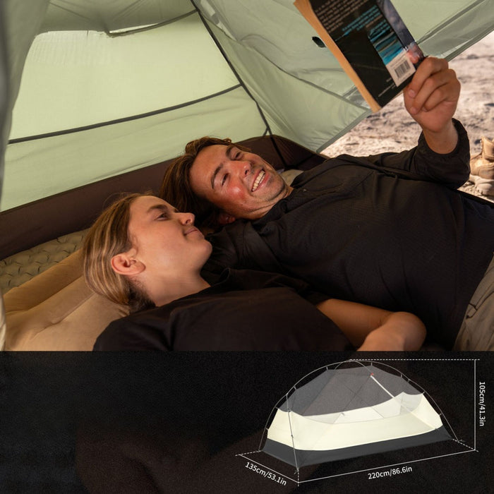Ультралегкая палатка Naturehike Mongar Pro 20D двухместная 1.96 kg для высоких людей