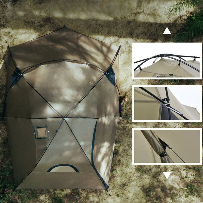 Палатка с выходом под дымоход Naturehike Massif Solo 2.5 kg Серая