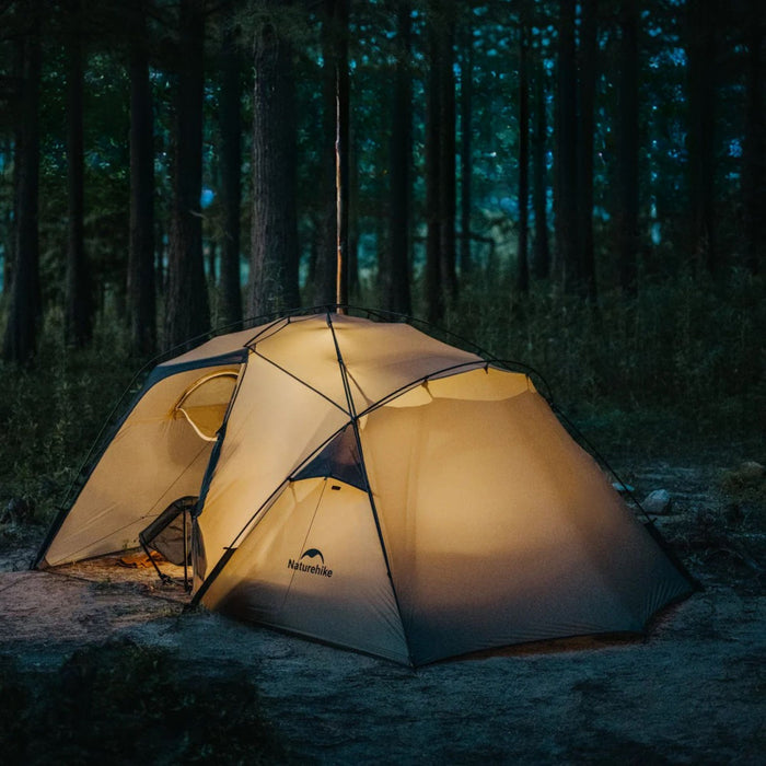 Палатка с выходом под дымоход Naturehike Massif Solo 2.5 kg Серая