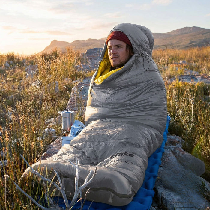 Ultraviegls dūnu guļammaiss Naturehike CW400 650FP M pelēks