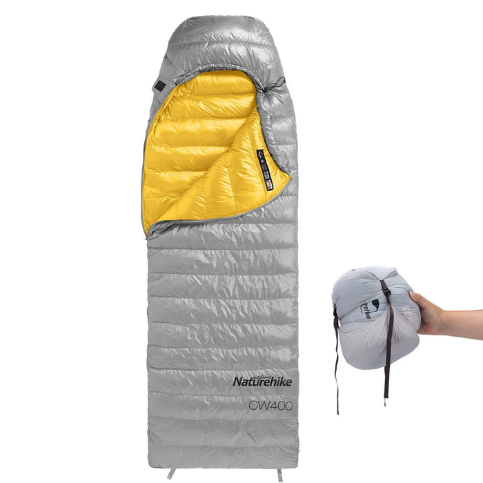 Ultraviegls dūnu guļammaiss Naturehike CW400 650FP M pelēks
