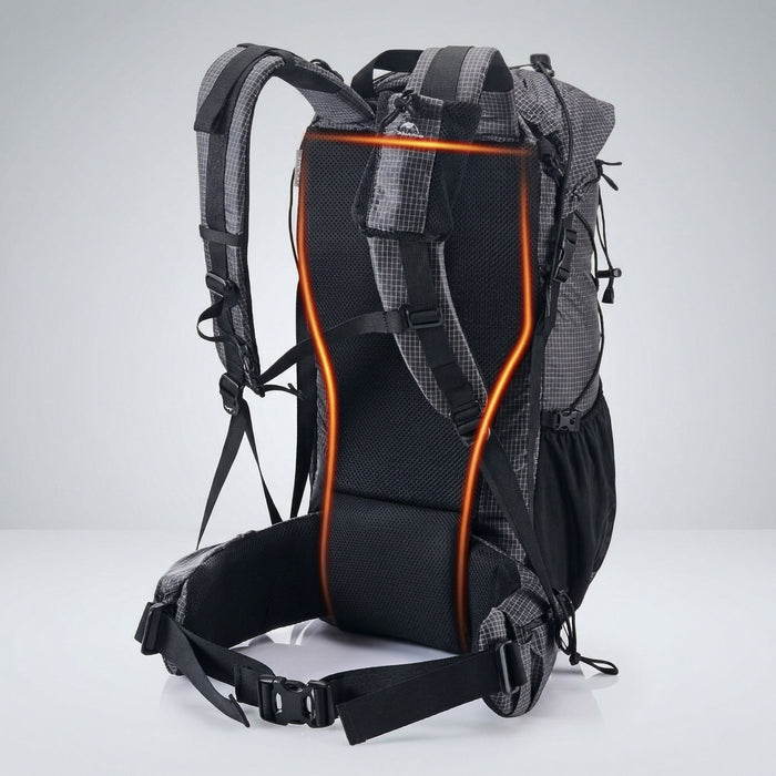 Naturehike Rock 60L+5L Pārgājienu Mugursoma Melnā Krāsa