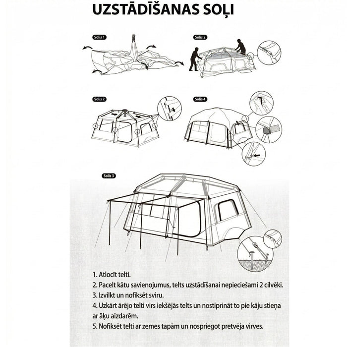 Аренда  автоматической  палатки Naturehike Village 6.0 Ⅱ с интегрированным навесом и москитной сеткой