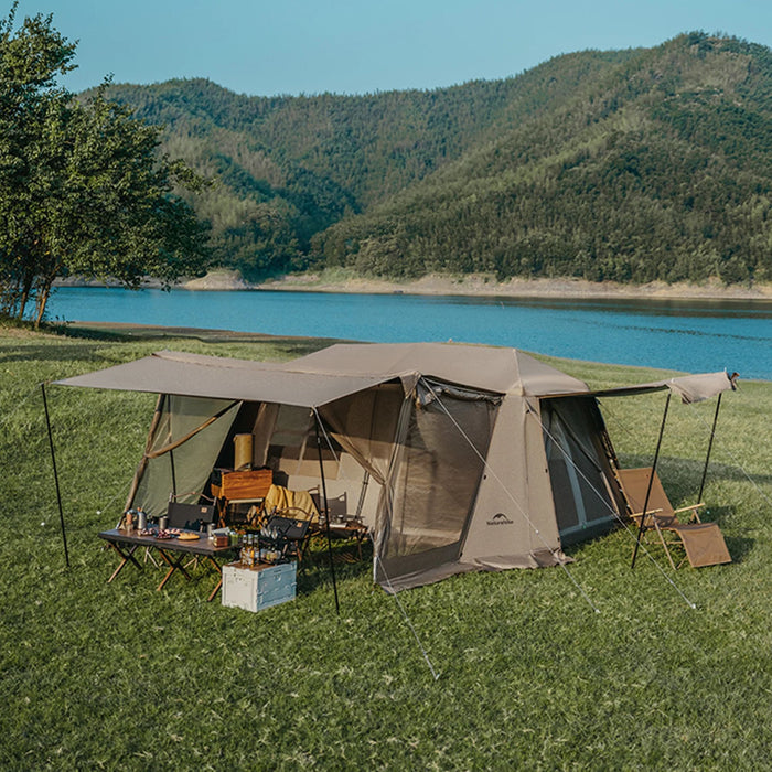 Аренда  автоматической  палатки Naturehike Village 6.0 Ⅱ с интегрированным навесом и москитной сеткой