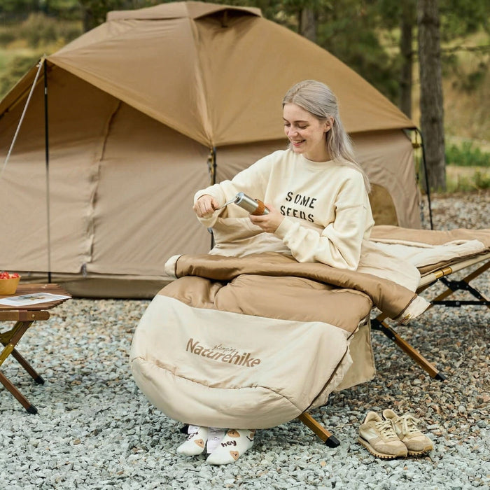 Glampinga Guļammaiss Naturehike ar matraci 2-in-1 Sistēma Bēšs