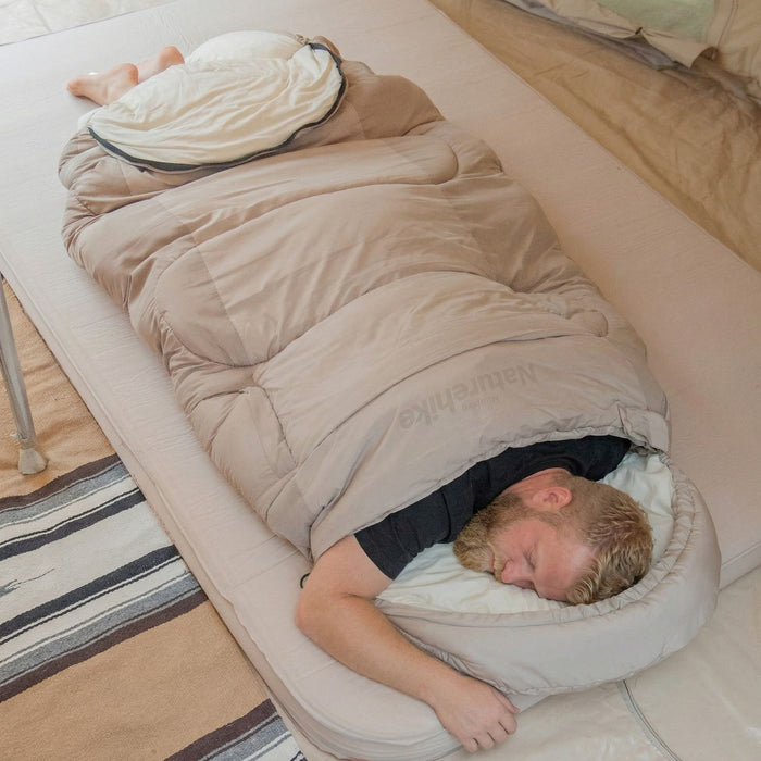 Спальный мешок Naturehike 95 cm XXL увеличенная ширина с отверстиями для рук