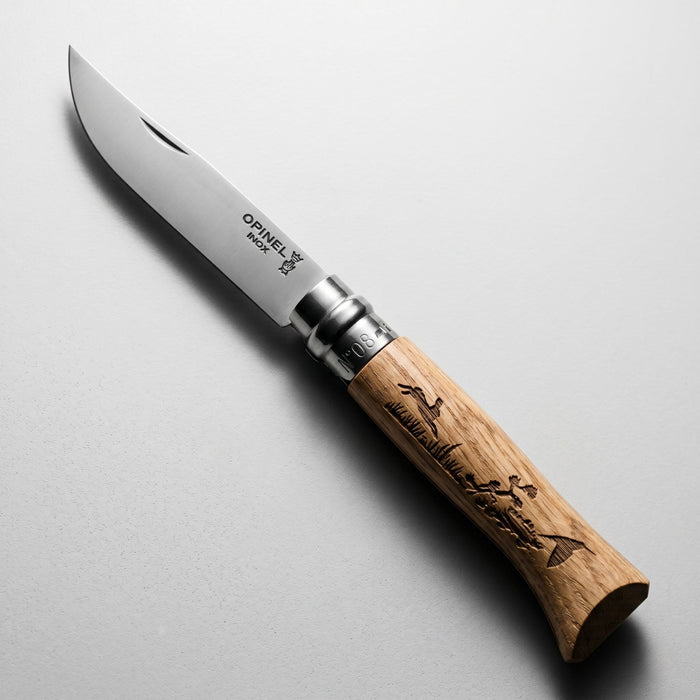Folding knife Opinel oak wood  N°08 Animalia Hare