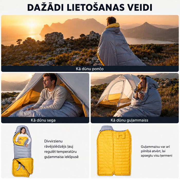 Ультралёгкий спальный мешок Naturehike CW700, утиный пух 650FP -2°C