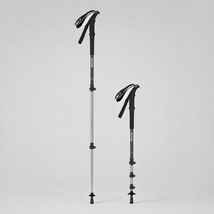 Trīsdaļīga alumīnija trekinga nūja – Naturehike ST01, 62–135 cm, melna