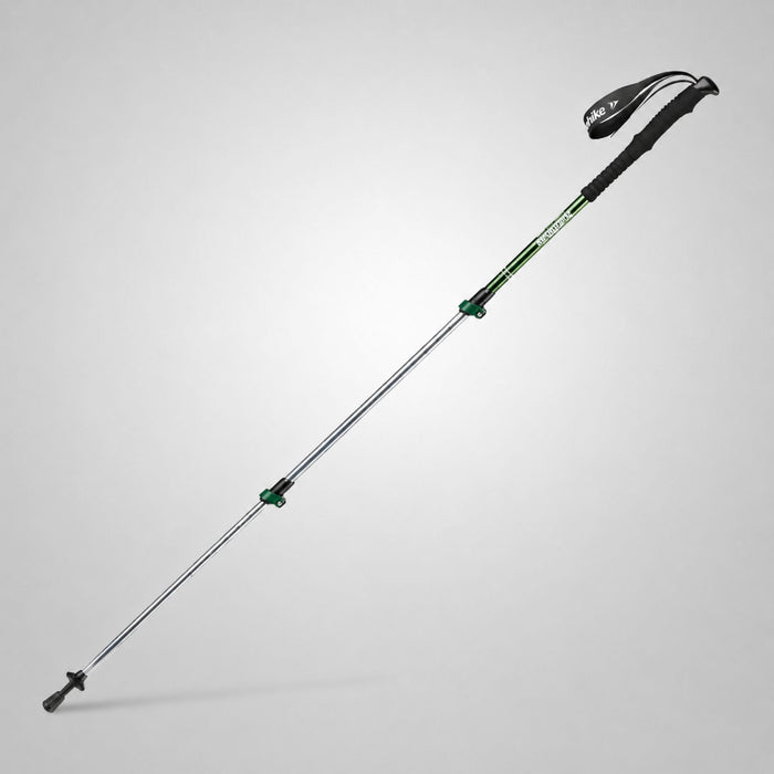 Pārgājienu nūja Naturehike, trīsdaļīga, regulējama, 6061 alumīnija sakausējums, 57–120 cm — zaļa