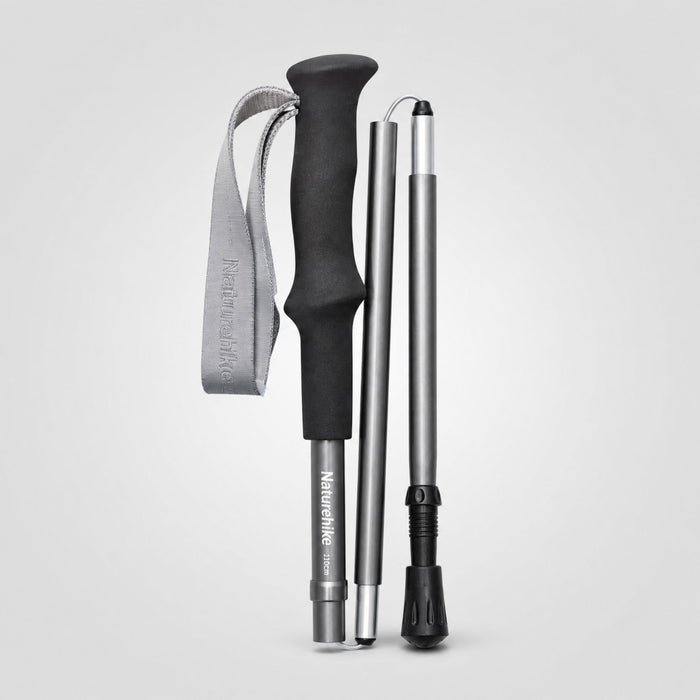 Ultralight Trekking Pole Naturehike Air Trek Pro 7075 Aluminum 3-Section Folding 110cm Deep Space Gray