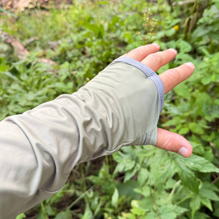 Vīriešu saules aizsardzības krekls ar kapuci UPF 50+ ar pretinsektu apstrādi — Olive Green