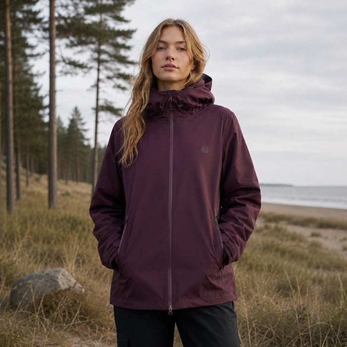 Водонепроницаемая дождевик-куртка – ультралёгкая 300 г, 10 000 мм – FHM Explorer Unisex – Бордовая