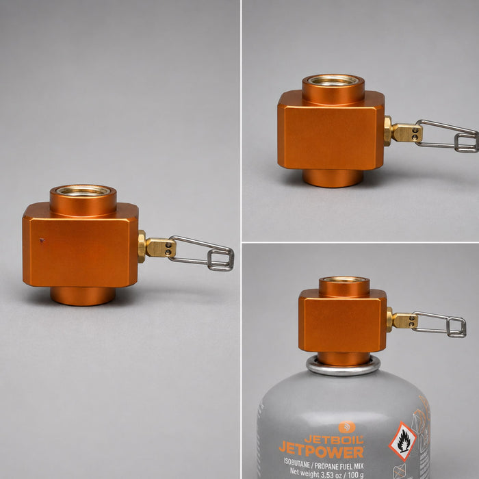 Gas Canister Refill Adapter with Thread – Camping Stove Accessory