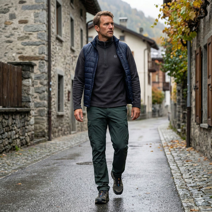 FHM Kivu Black Fleece Jacket Half Zip