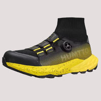Humtto Men Hiking Sock Shoes BOA 350632A-2 melni dzelteni ar SpinOn sistēmu un EVA zolīti ērtībai un stabilitātei.
