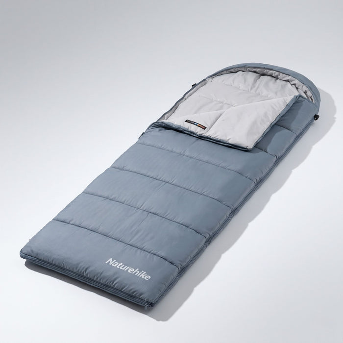 Guļammaiss Naturehike ar kapuci, hollow cotton HU250, labais rāvējslēdzējs